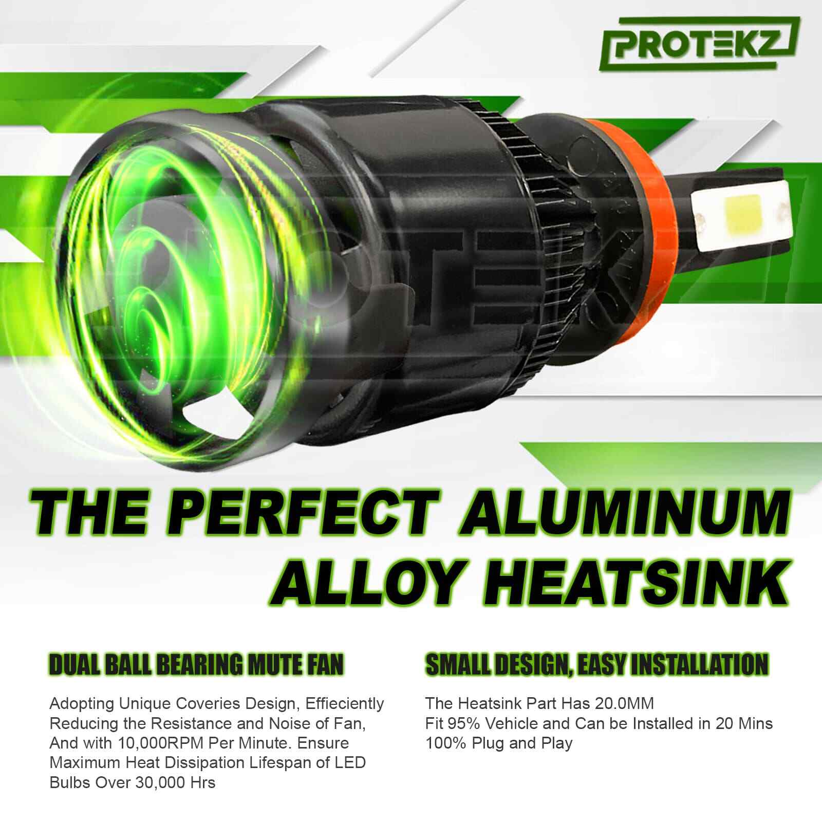 9005 Hb3 + H11 Combo Protekz LED Light Bulb Conversion Kit 100W 30000LM 6000K