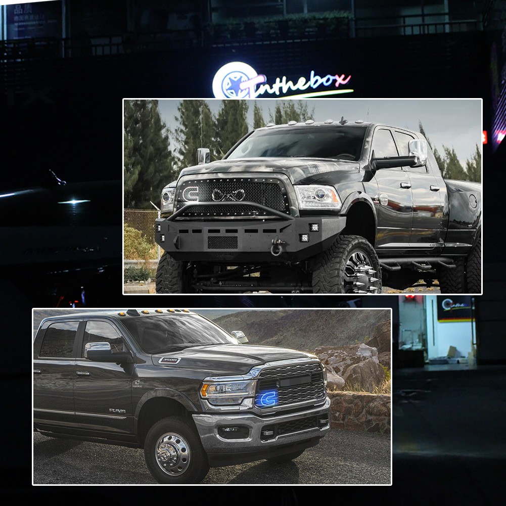 Front Grille RGB C Ring Illuminated LED Lights for Dodge RAM 1500 2500 3500 4500