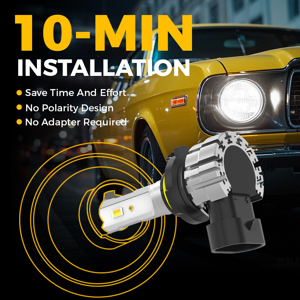 2X 9006 HB4 LED Fog Lights Switchback Dual Color White Yellow 50W 20000LM Bright