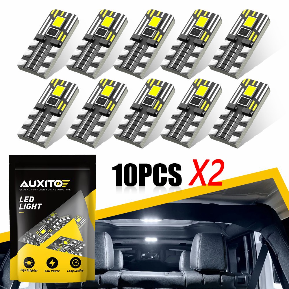 White 200LM T10 194 168 2825 W5W 2LED Inside Map Trunk Light License Plate Light