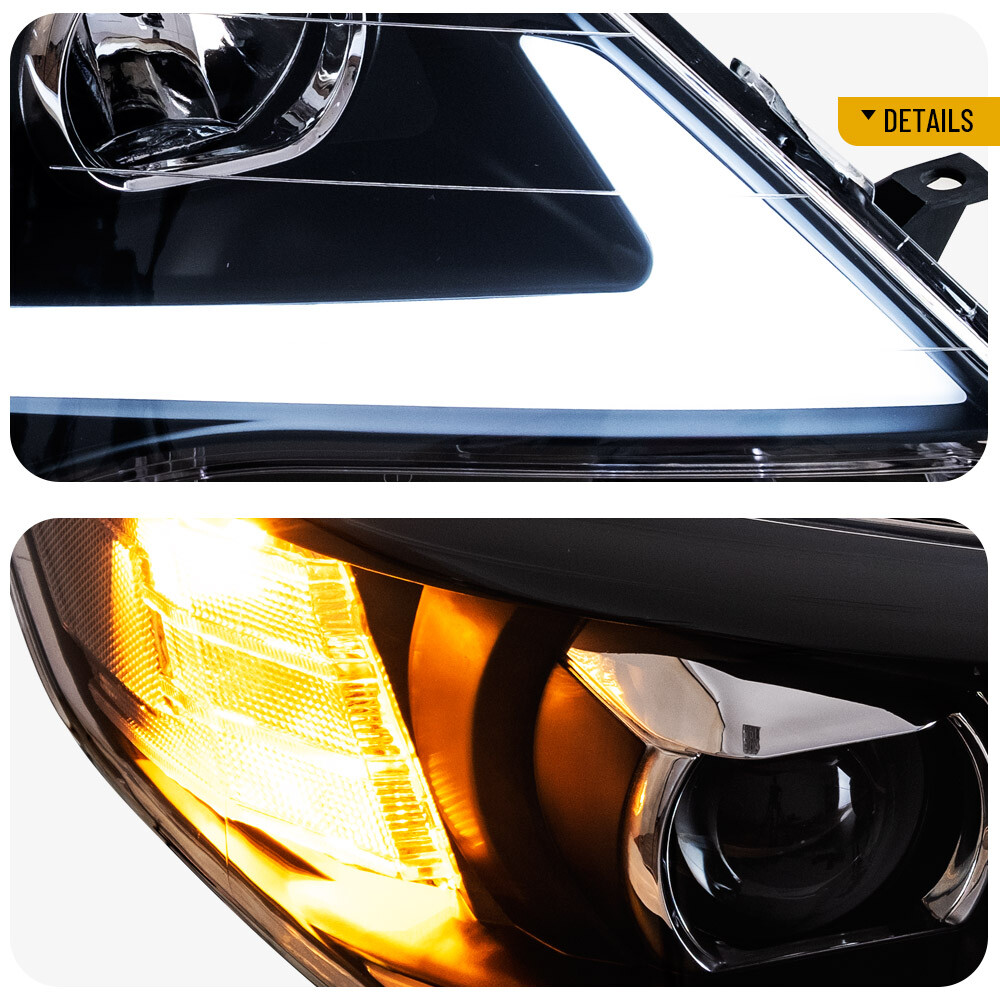 VLAND Headlights Assembly+LED Bulbs Kits For Toyota Camry 2012-2014 Front lights