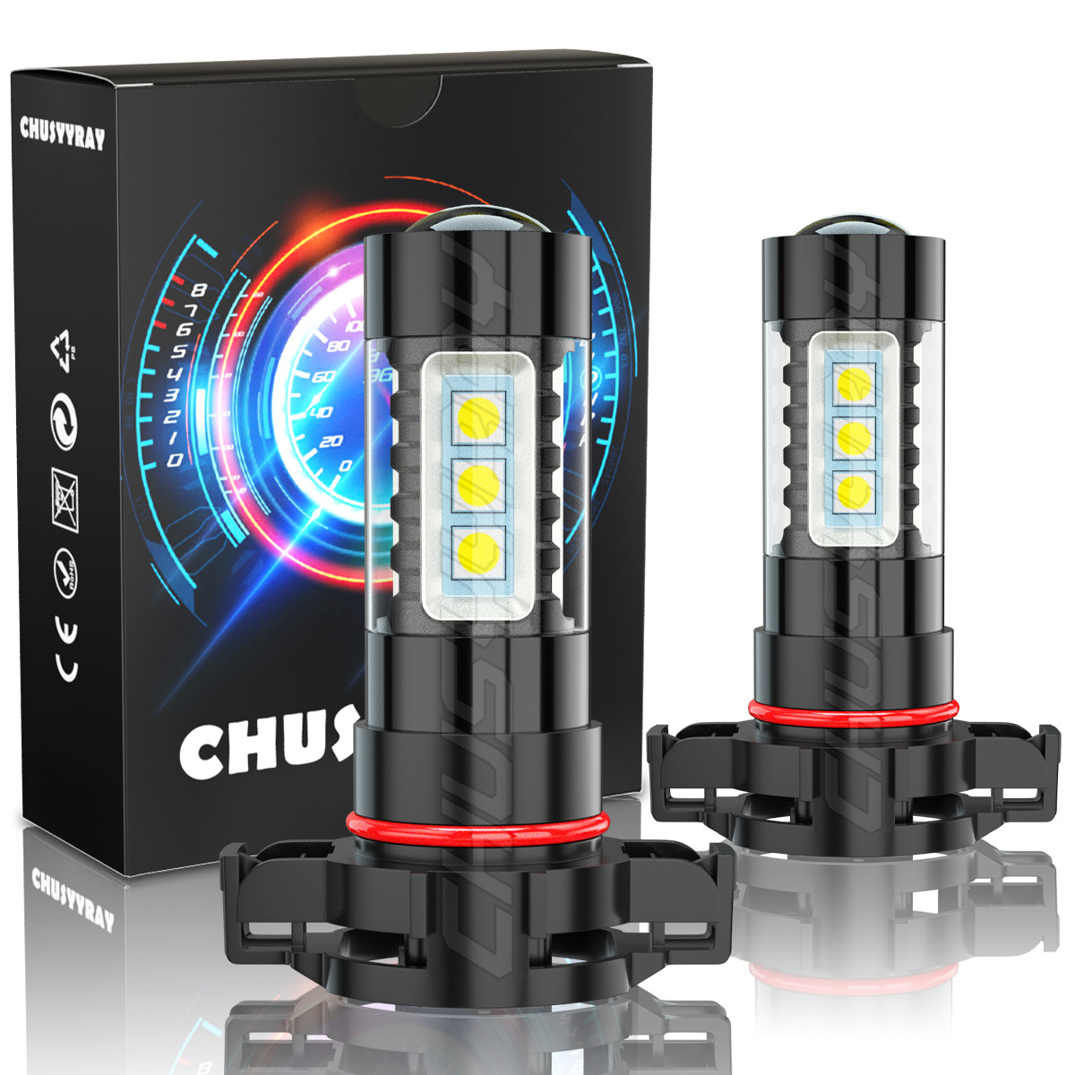 5202 LED Headlight Bulbs 6000K Extremely Bright Pure White Fog Light Bulb Kit