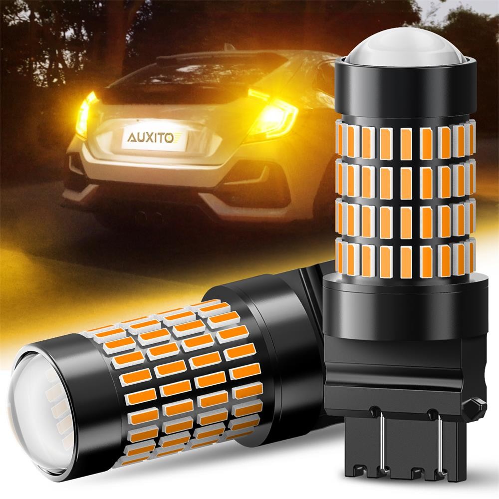 2x Amber 4157 3157 t25 LED Front Turn Signal Lights for GMC Sierra 1500 99-2013