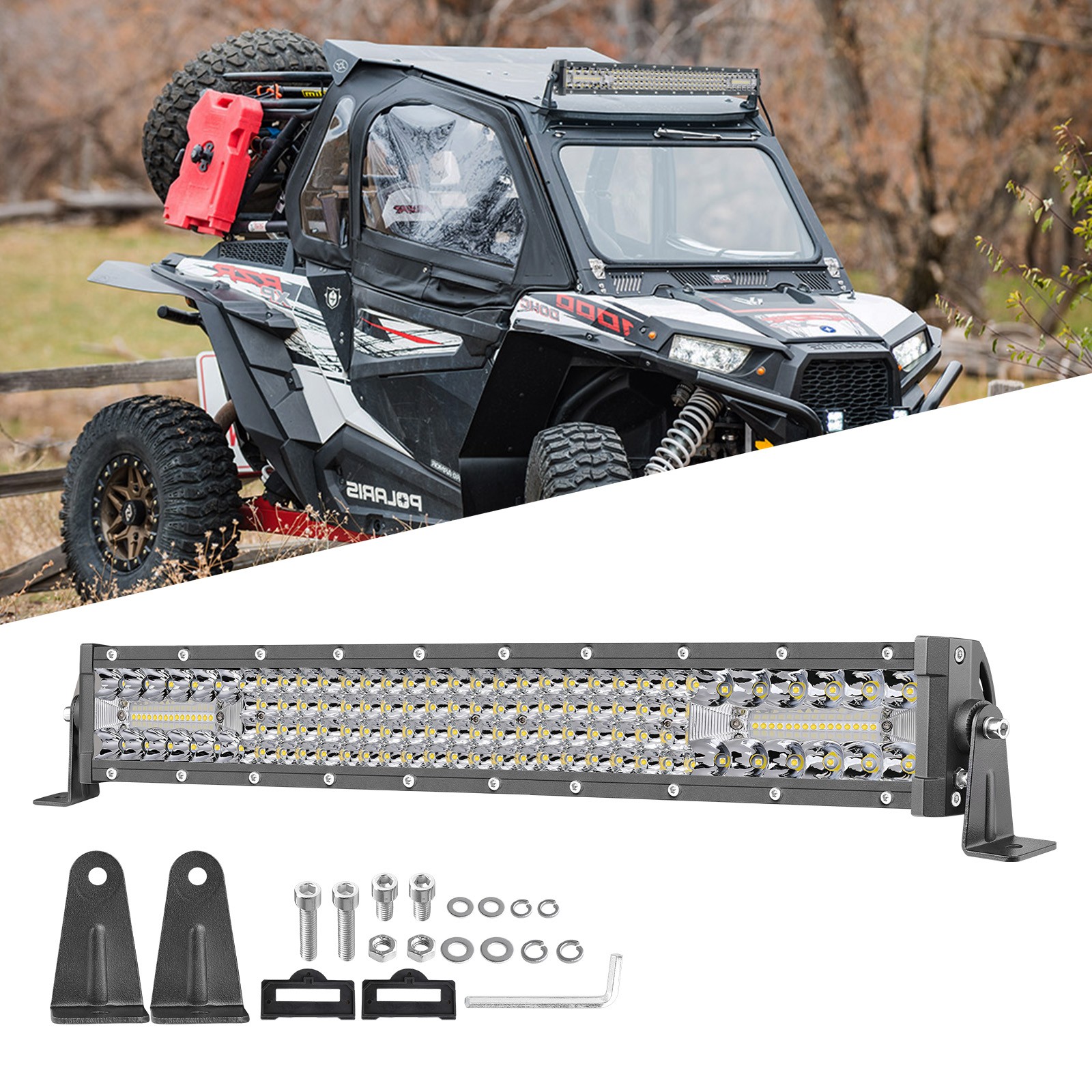 18inch LED Work Light Bar Spot Flood Combo 6500K Driving Fog OffRoad ATV 4WD 20″