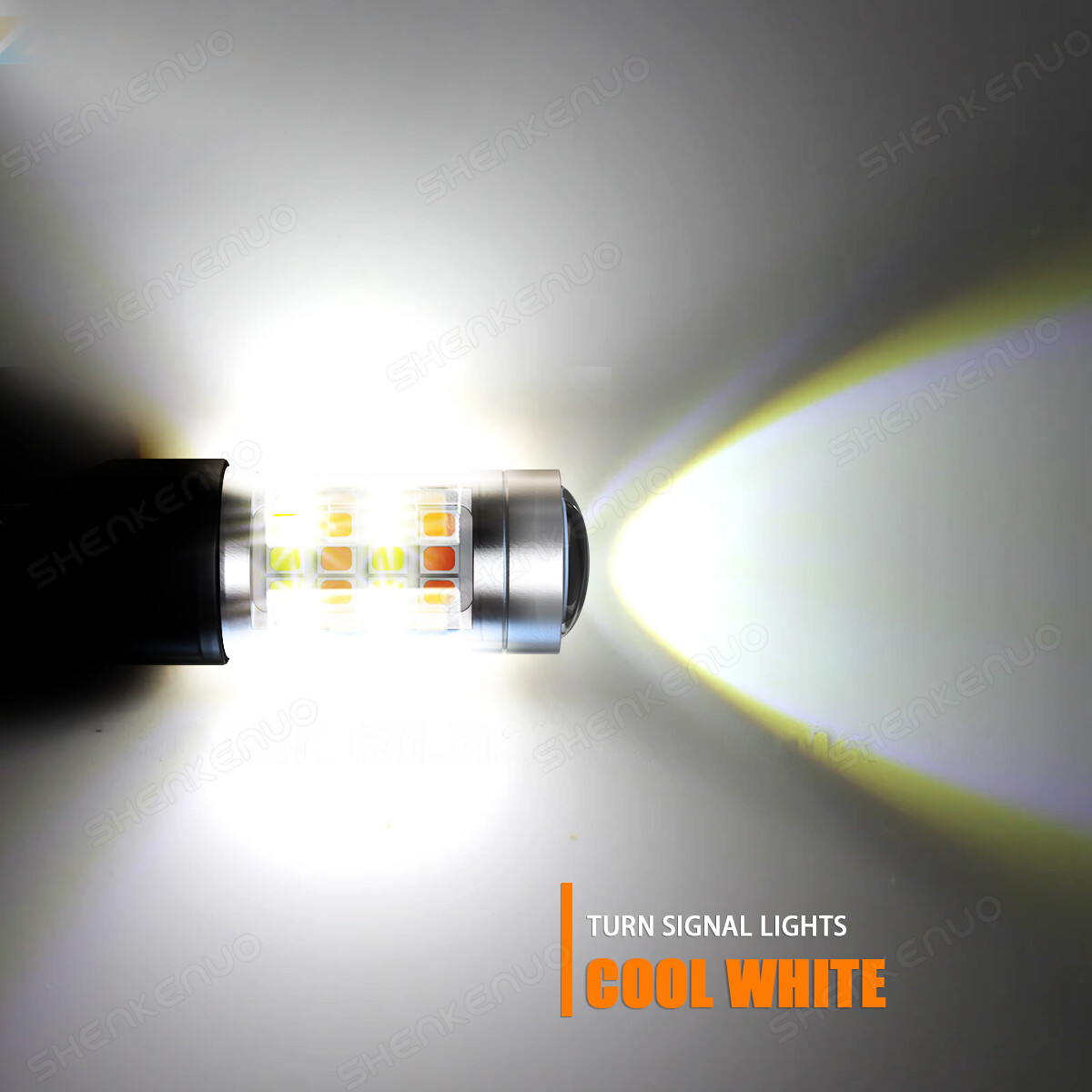 2x Front/Rear Turn Signal Light Amber/White 7443 LED Bulb For Honda Accord Civic