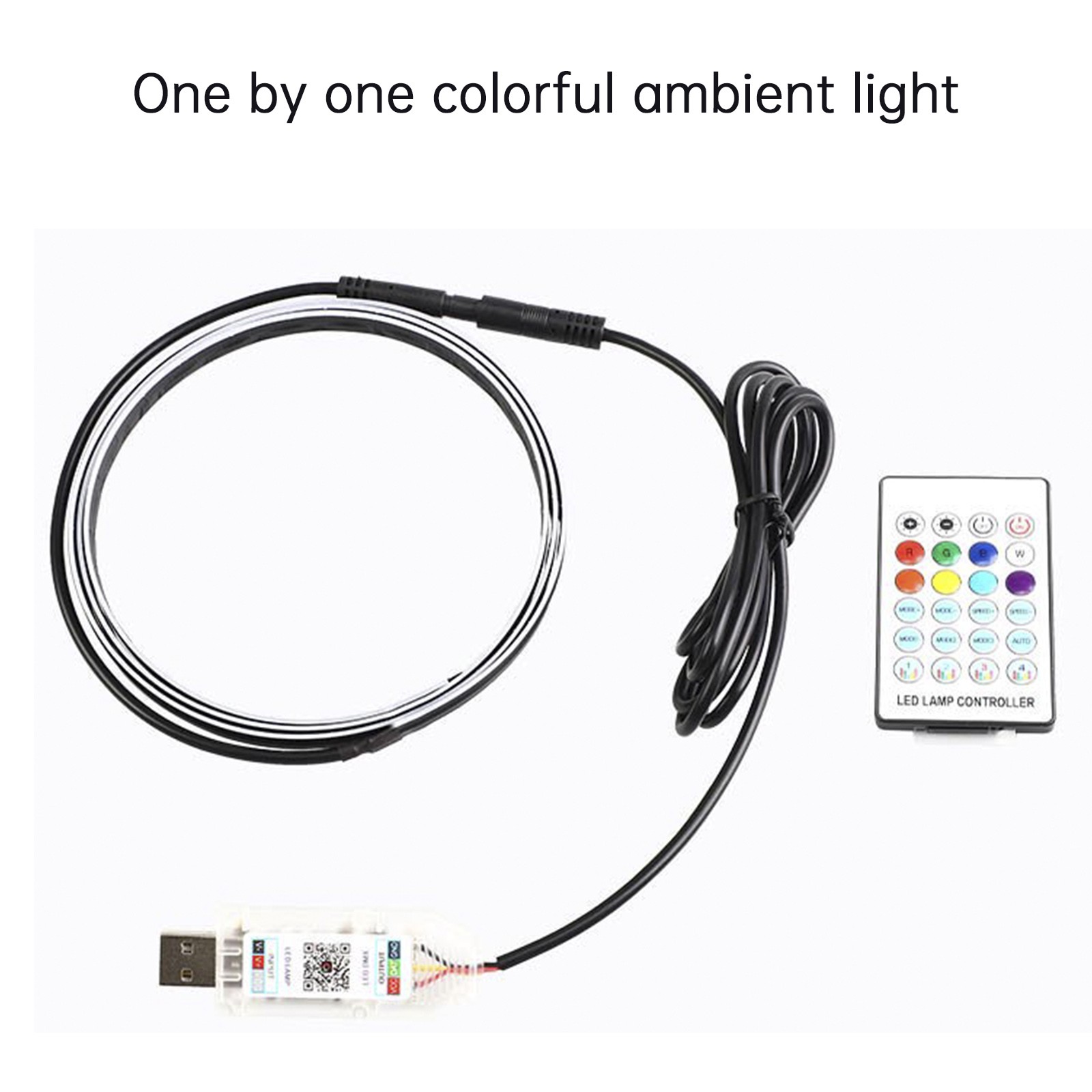 Central Control Ambient Interior Colorful LED Flowing Decorative Light 110cm F8