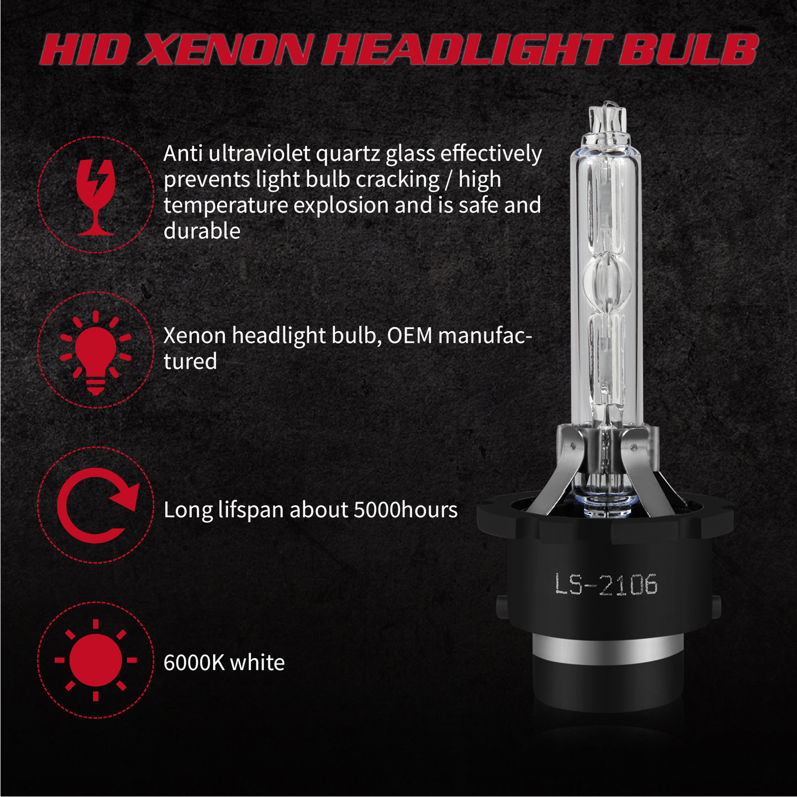 For BMW X5 00-2006 D2S Low Beam Xenon HID Headlight Replacement Bulbs Qty 2