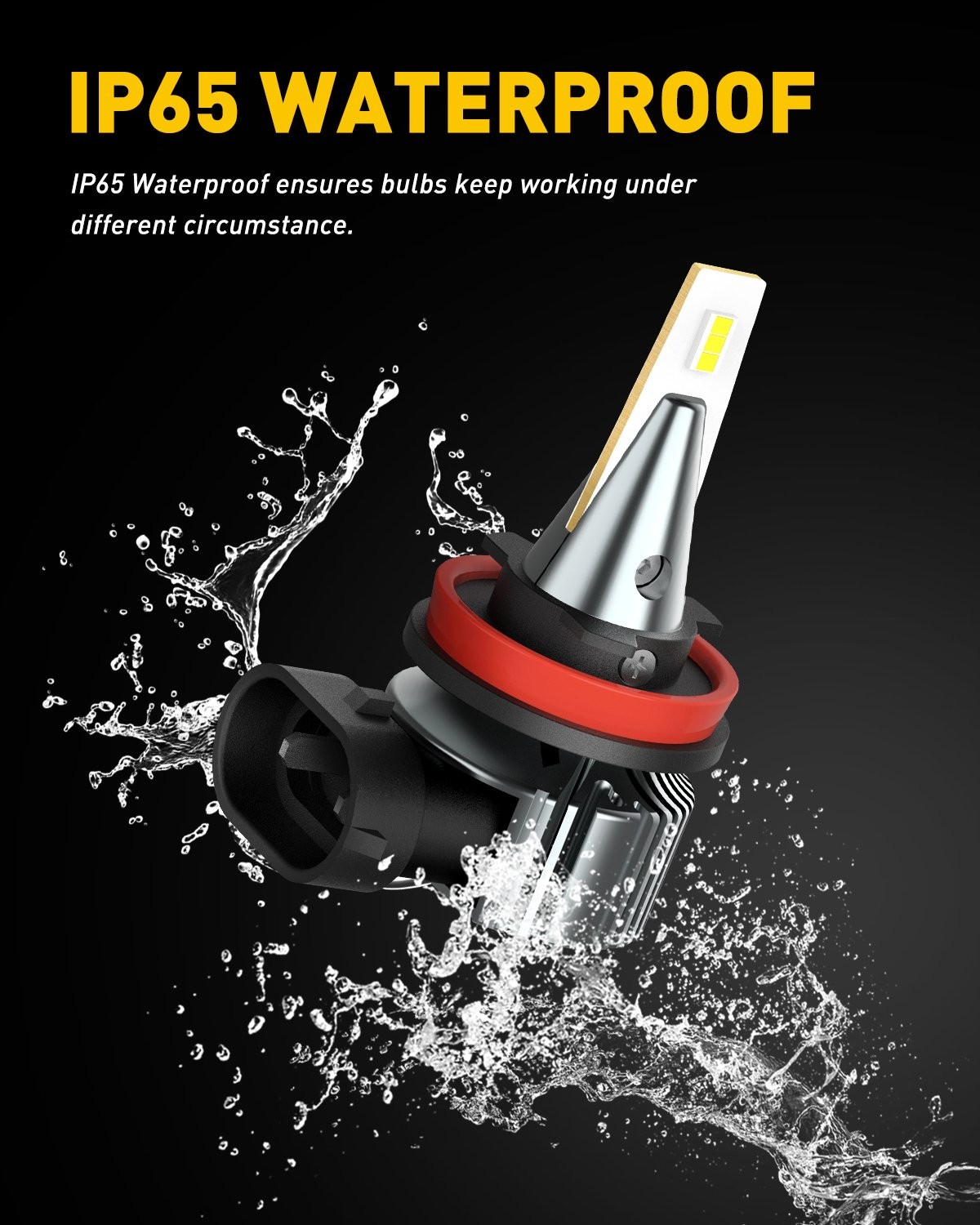 H11/H8/H9 100W LED CANBUS Fog Conversion Light Bulb Driving Lamp 6500K HID White