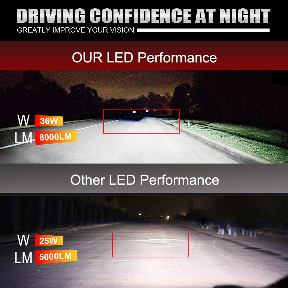 4X 9008 H13 LED Headlight Bulb Conversion Kit High Low Beam Super Bright 6500K
