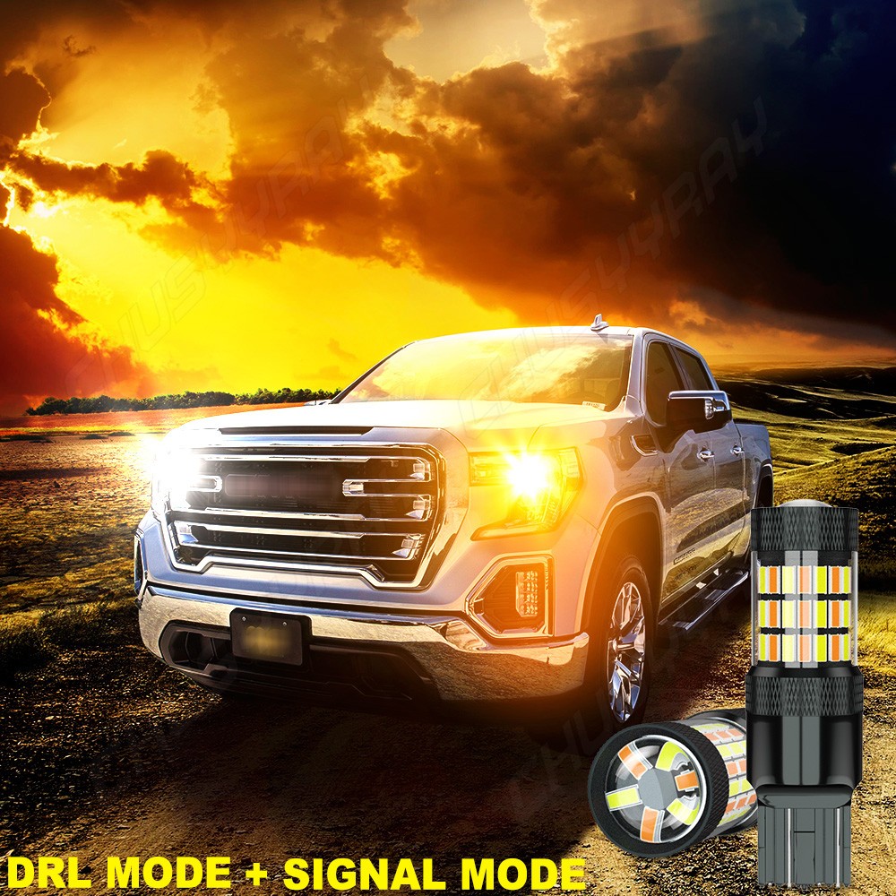 LED Front Rear Turn Light Signal Blinker Bulbs 7441 7440 Amber Error Free A++