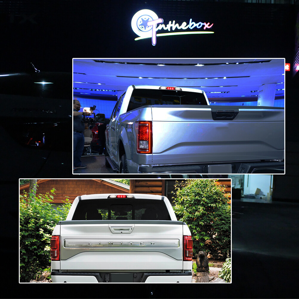 Smoke Black Lens 3rd Third Red Brake Tail Cargo Light For 2015-2019 Ford F-150