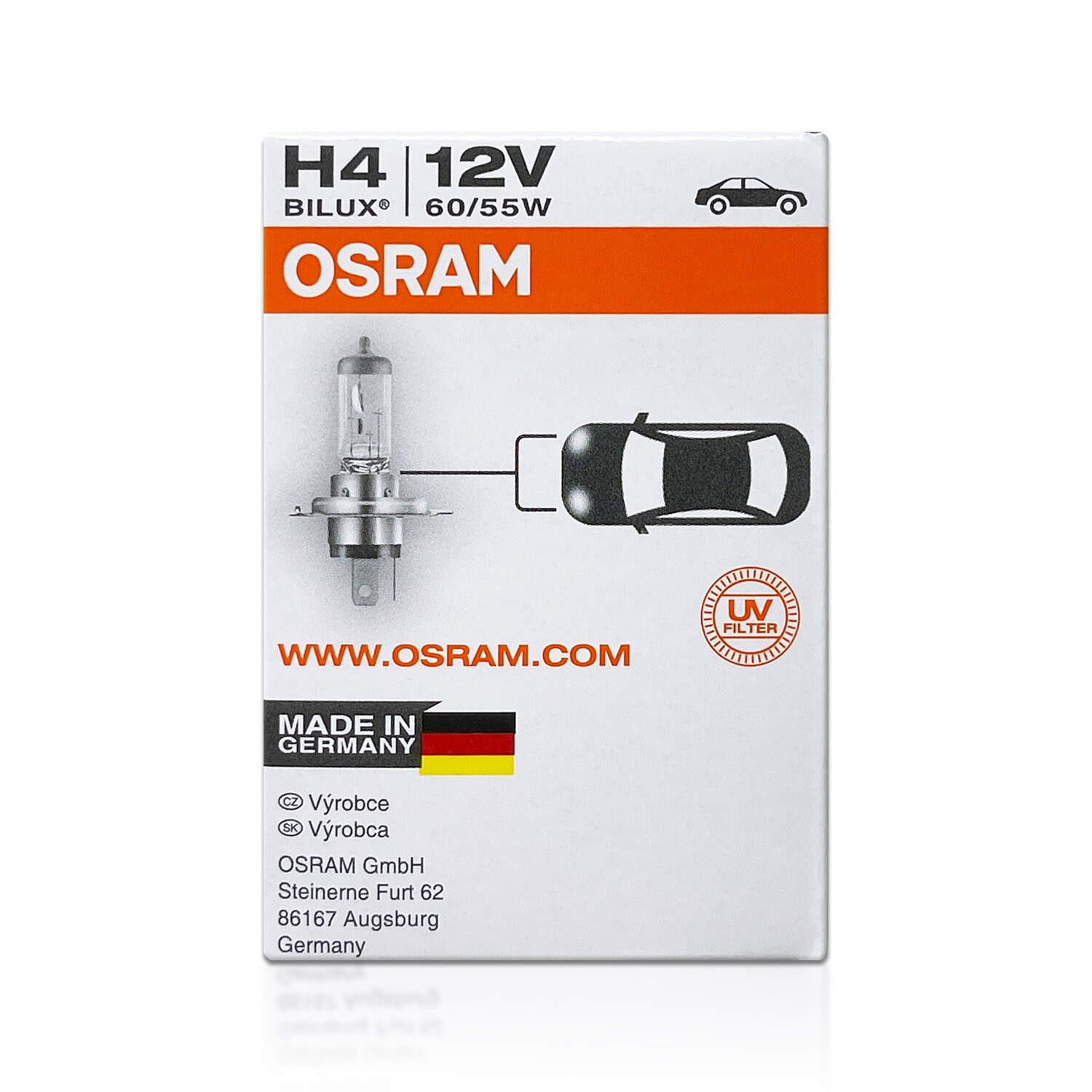 Osram 9003 H4 BILUX Original Standard Halogen Headlight Bulbs 64193 | Pack of 2