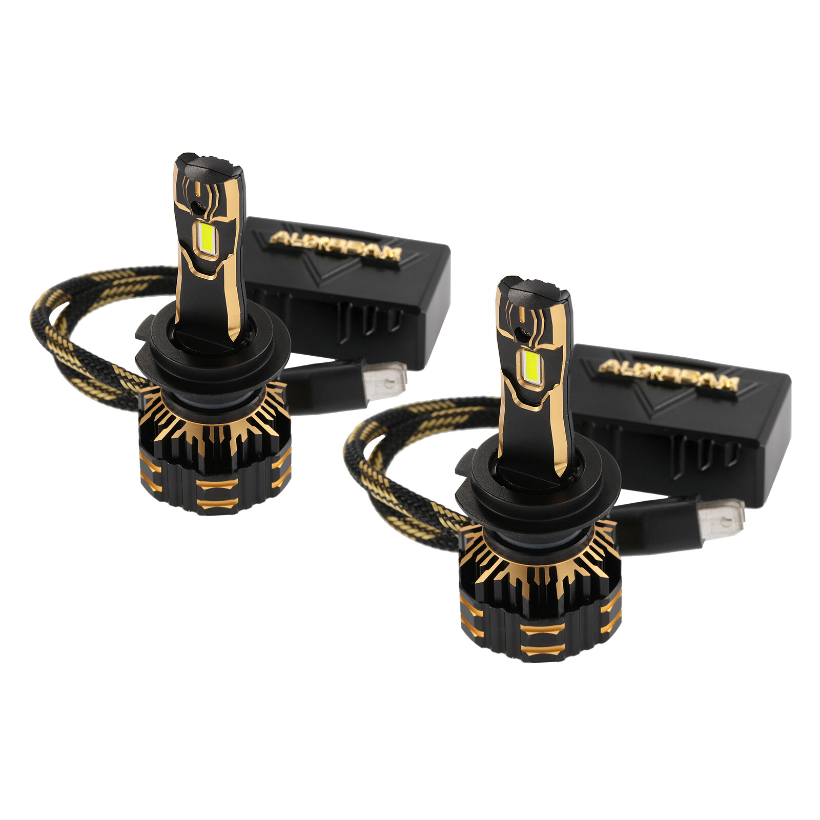 AUXBEAM Canbus 120W 110W 90W 70W H7 LED Headlight Bulbs Kit High Low Beam 6500K