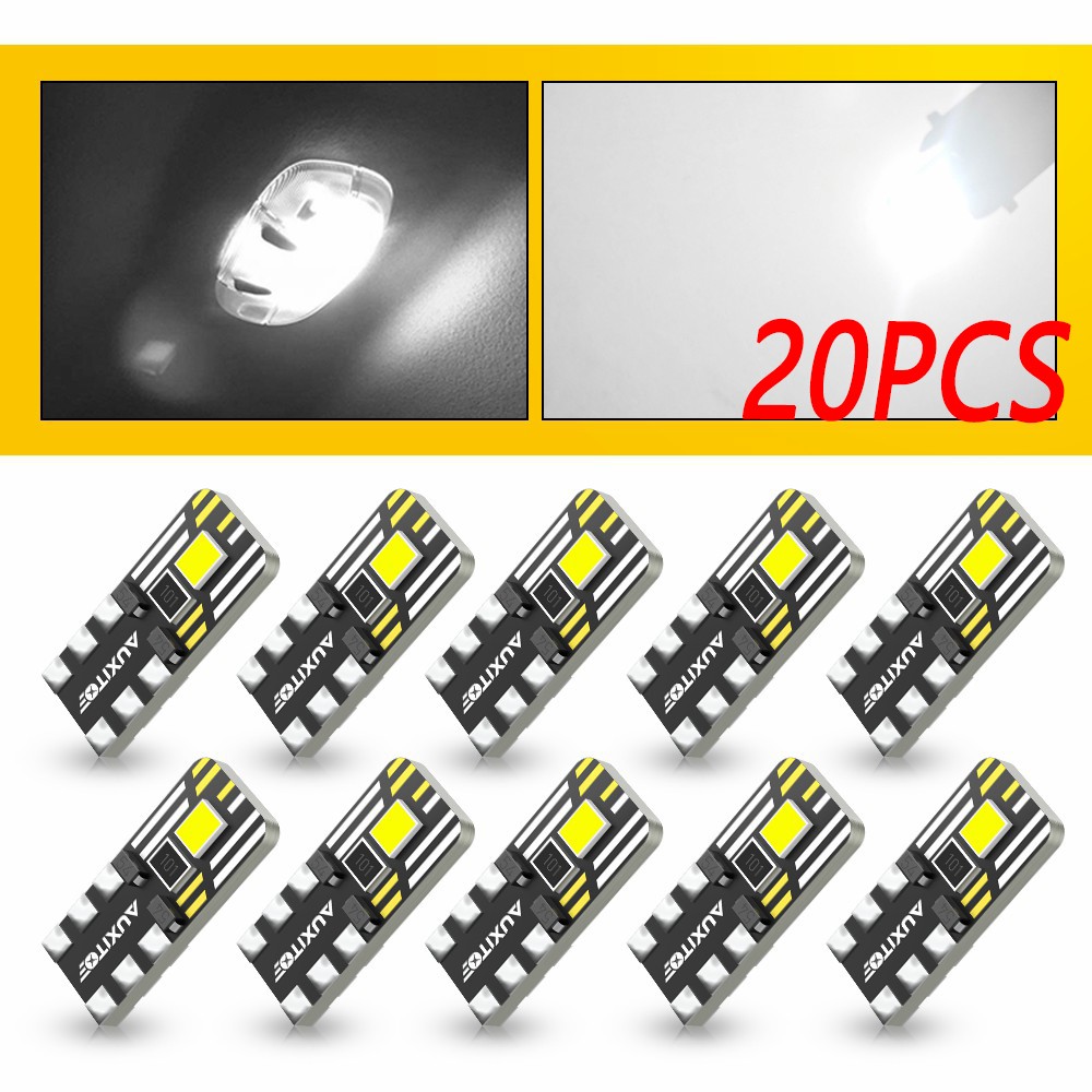 White 200LM T10 194 168 2825 W5W 2LED Inside Map Trunk Light License Plate Light