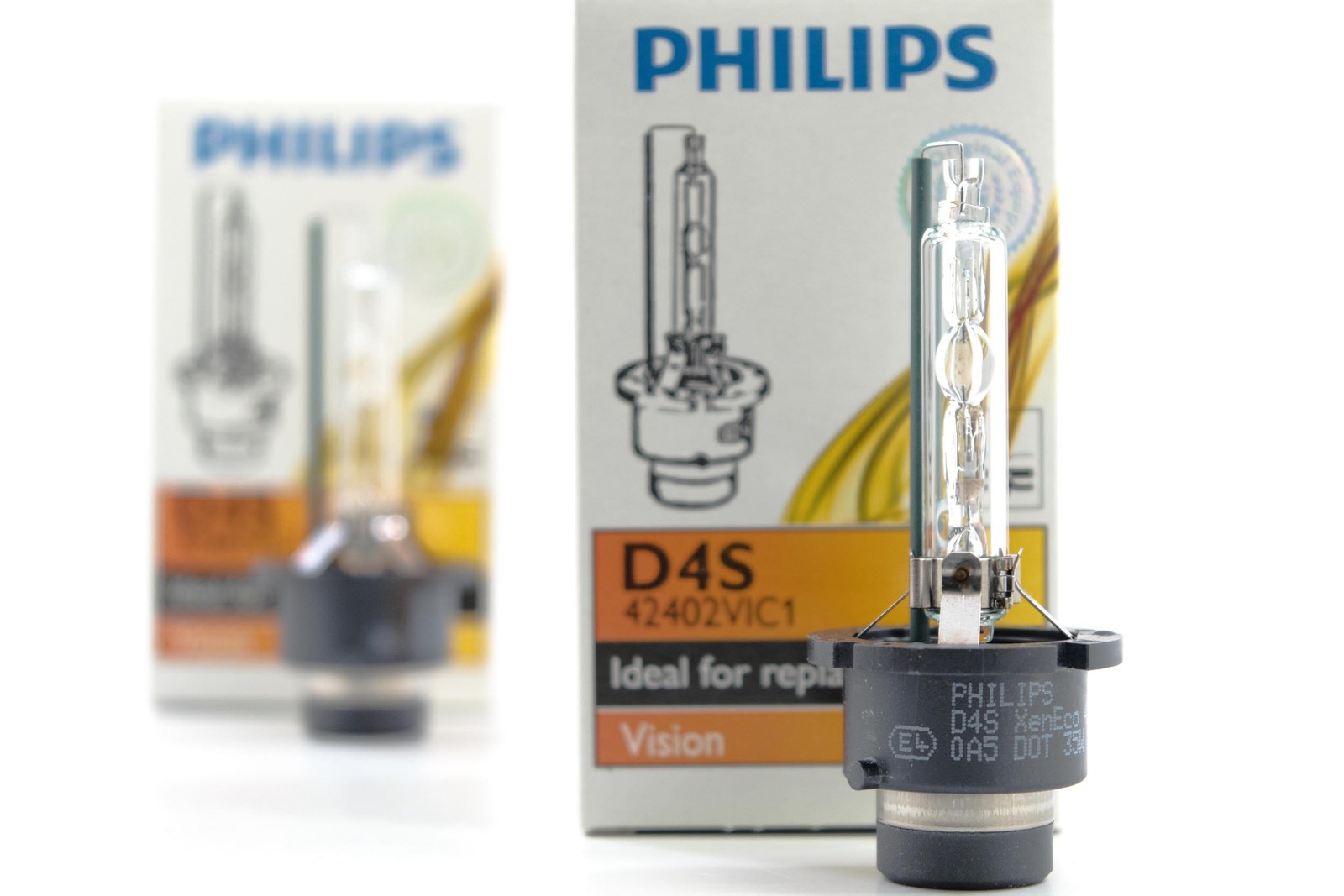 Philips B930 D4S 42402 XenEco 4300K HID Bulbs White 35W 3,200lm Single