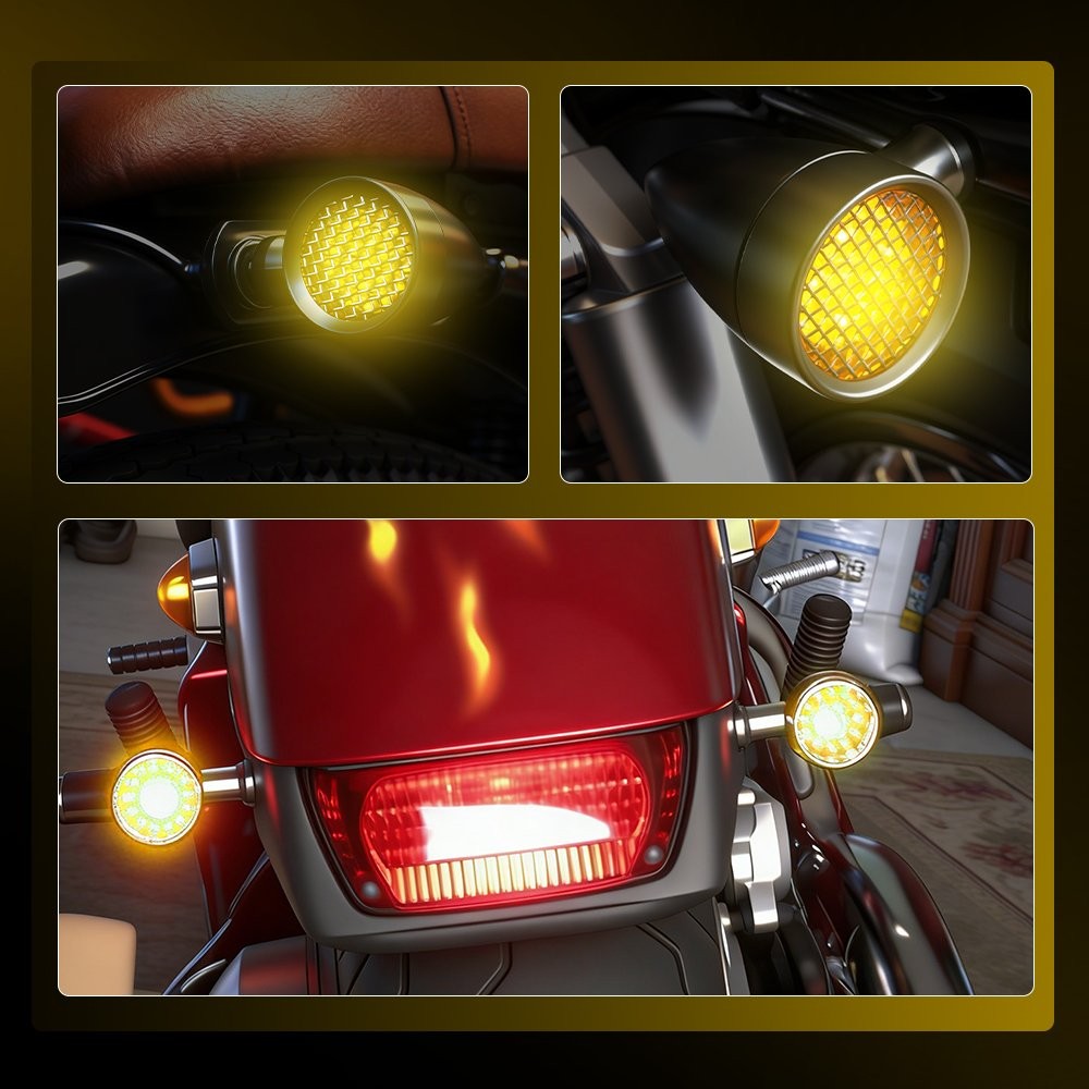For Yamaha Motorcycle LED Turn Signal Blinker Lights Running Indicator 4-12X