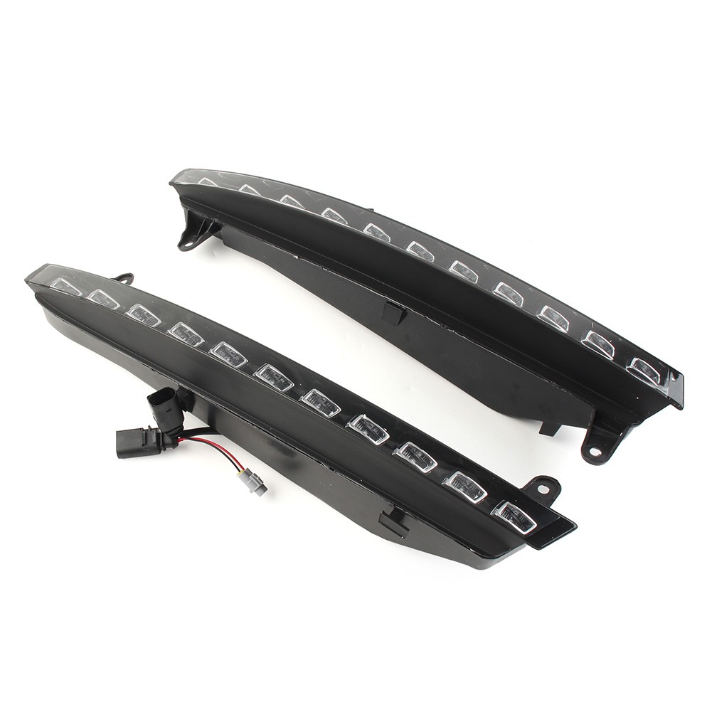 Pair For Audi Q7 2006-09 07 LED Daytime Running Light DRL Turn Signals Fog Lamps