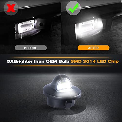 2x Set LED License Plate Light Replacement For Ford F150 F250 F350 1990-2014