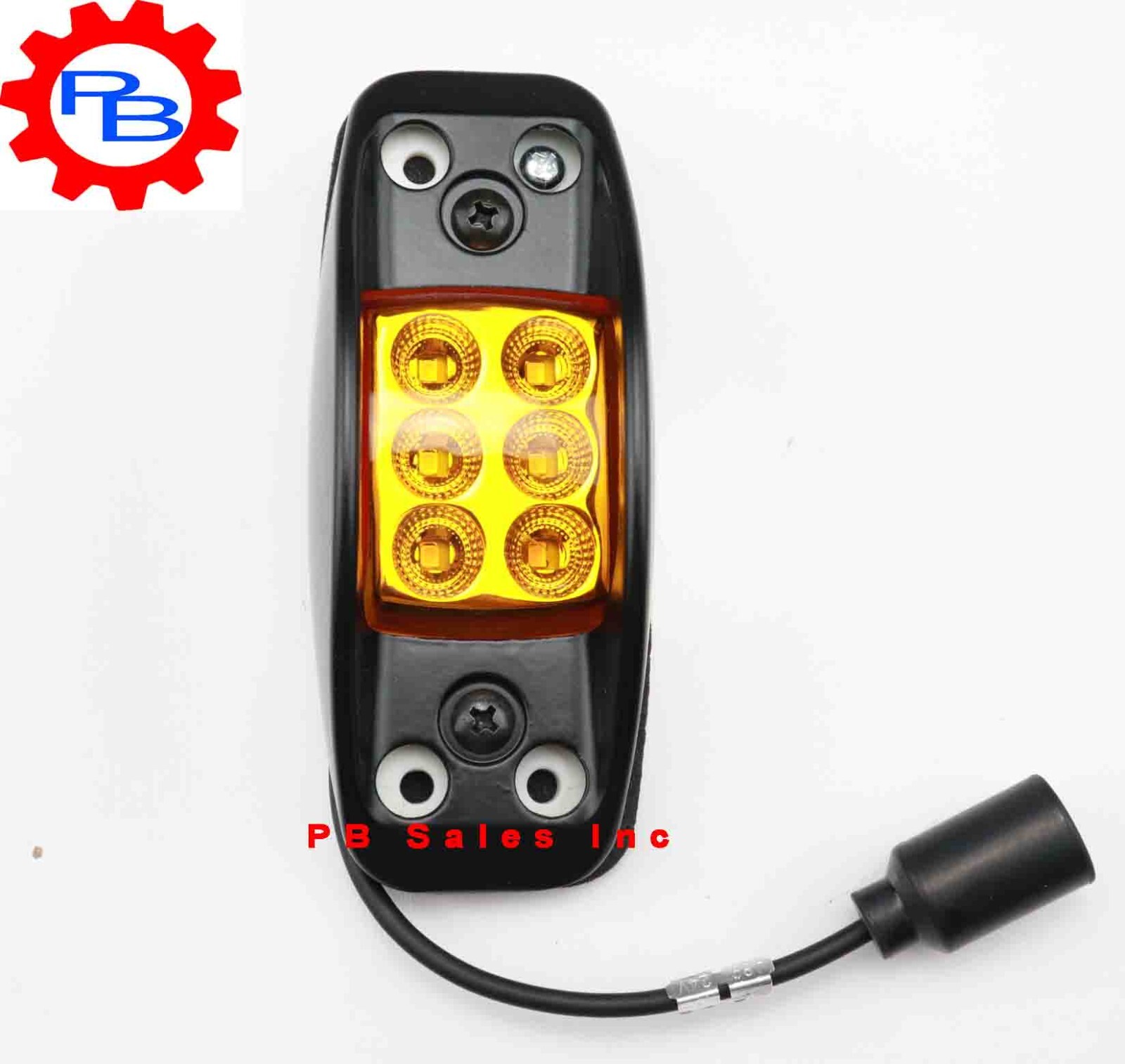 2 Amber LED Side Marker Lights 12v, 24V Aluminum Housing For Military Veh, HMMWV