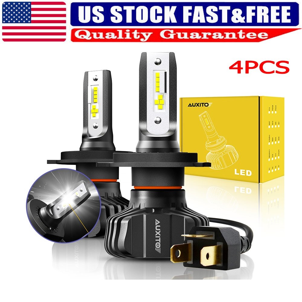 AUXITO Upgrade 10000LM Super Bright CANBUS H4 9003 HB2 LED Headlight Fog Lights