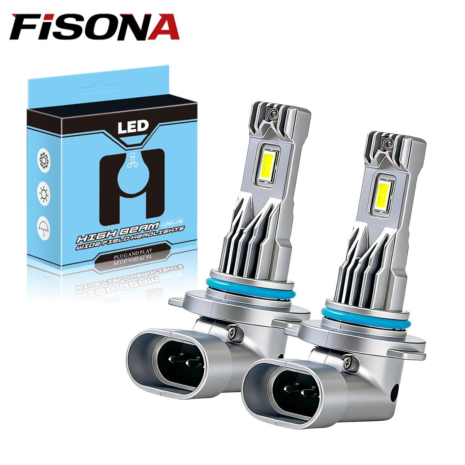 2PCS 9006 LED Headlight Bulb Conversion Kit Low Beam White Super Bright 6500K