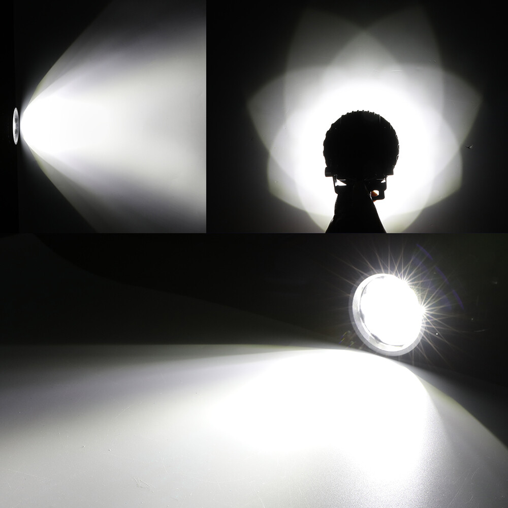 4x 4″ 90W Round LED OffRoad Driving Spot Lights Pods White & Yellow 4WD ATV 3.5″