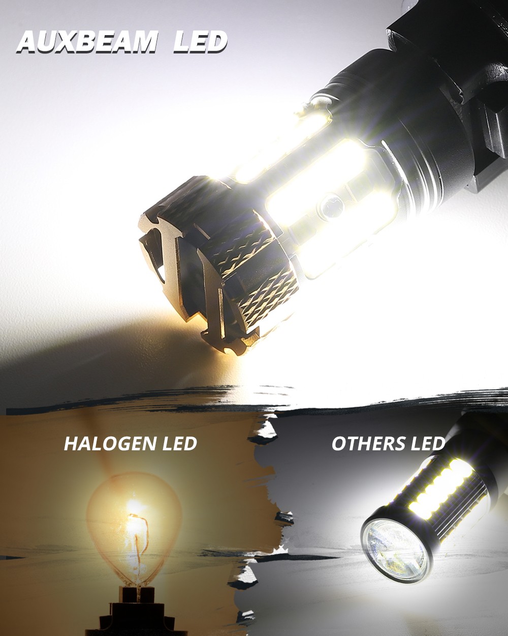 AUXBEAM 3156 3157 3057 LED Reverse Backup Light Bulbs 6500K Super Bright White