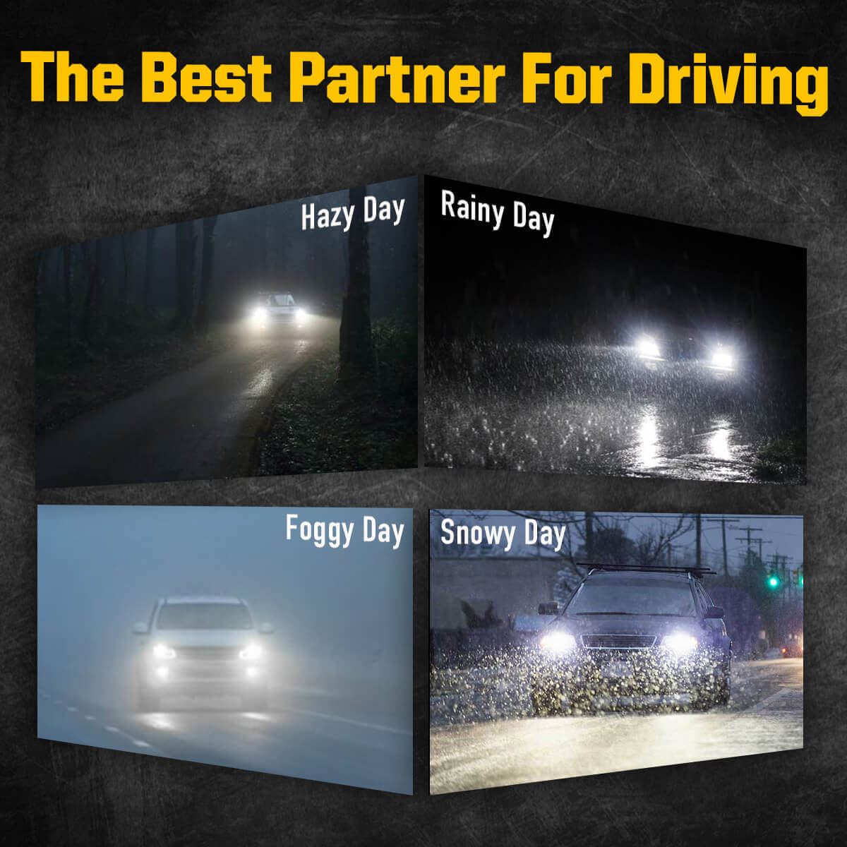 Lasfit LED Headlight Fog Light Bulb for Ford F-250 F-350 Super Duty H13 9145 H10