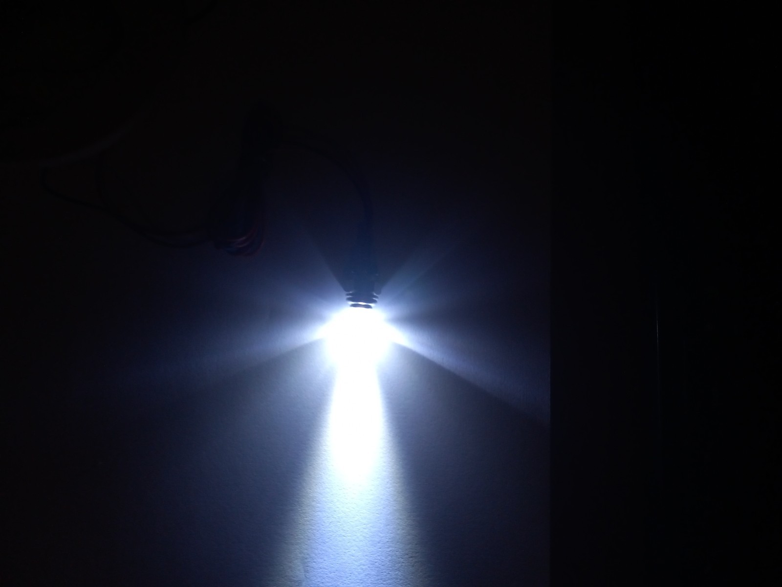 White LED Light Bolts, Chrome Housing, 12V DC, Pair – FREE Shipping