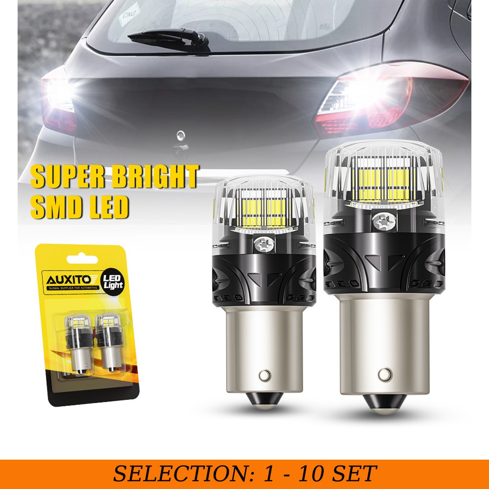 2-20 1156 LED Reverse Turn Signal DRL Bulbs 6500K White Super Bright Plug & Play