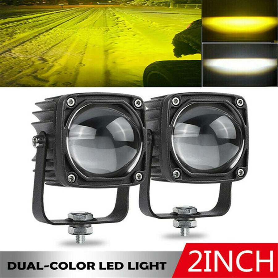 Pickup/Wagon Work Driving Light White ＆ Yellow Aluminum Housing Waterproof