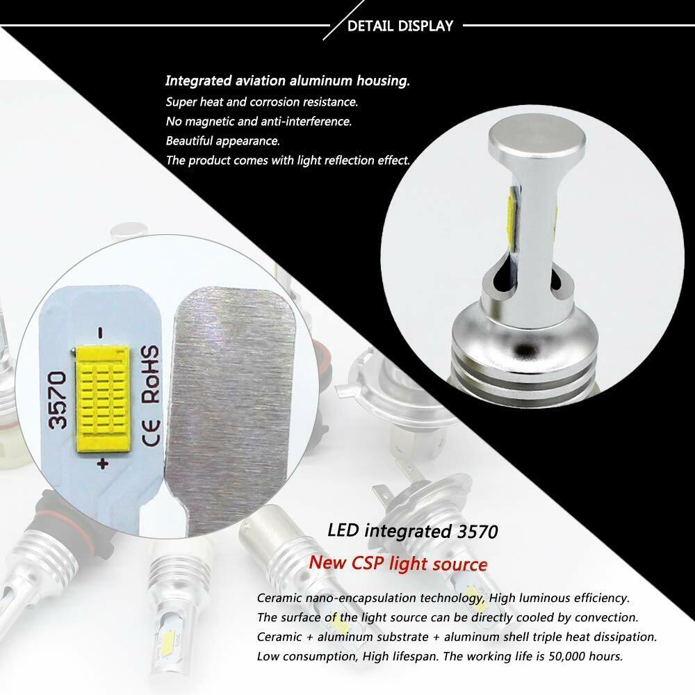 4XH9+H11 LED Headlight Kits Bulbs For Chevrolet Malibu 2008-2012 LTZ Hi/Lo Beam
