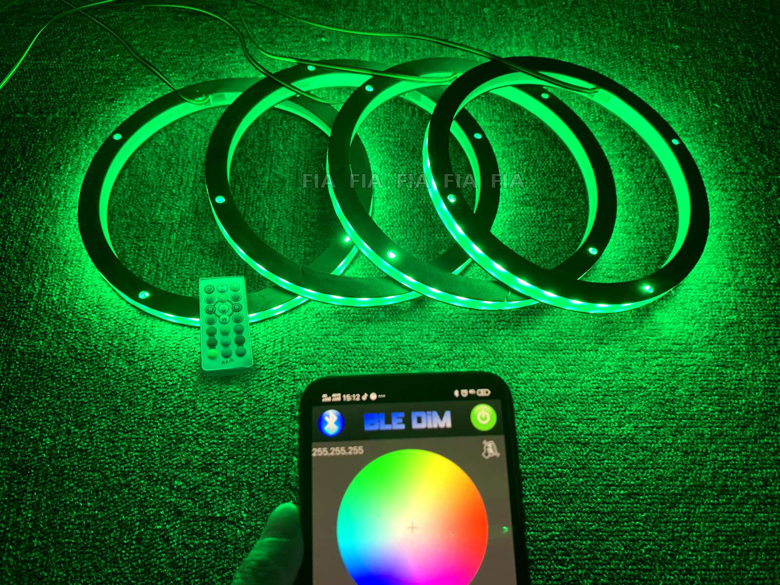 4pcs 6.5“ RGB LED Speaker Lights For Car Truck Audio 1/2“ Spacer Ring Lights