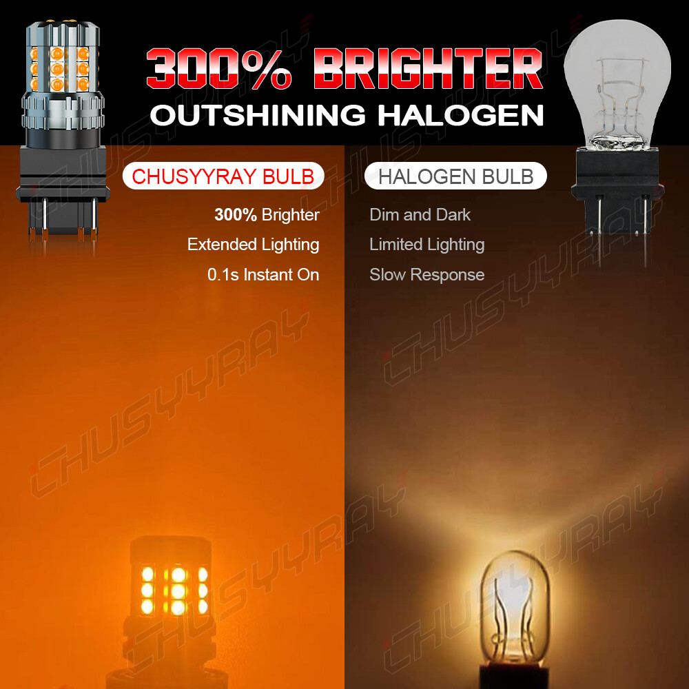 For Ford Excursion 2000-2004 LED Headlight Hi/Lo Beam+Turn Signal Light Bulbs 4x