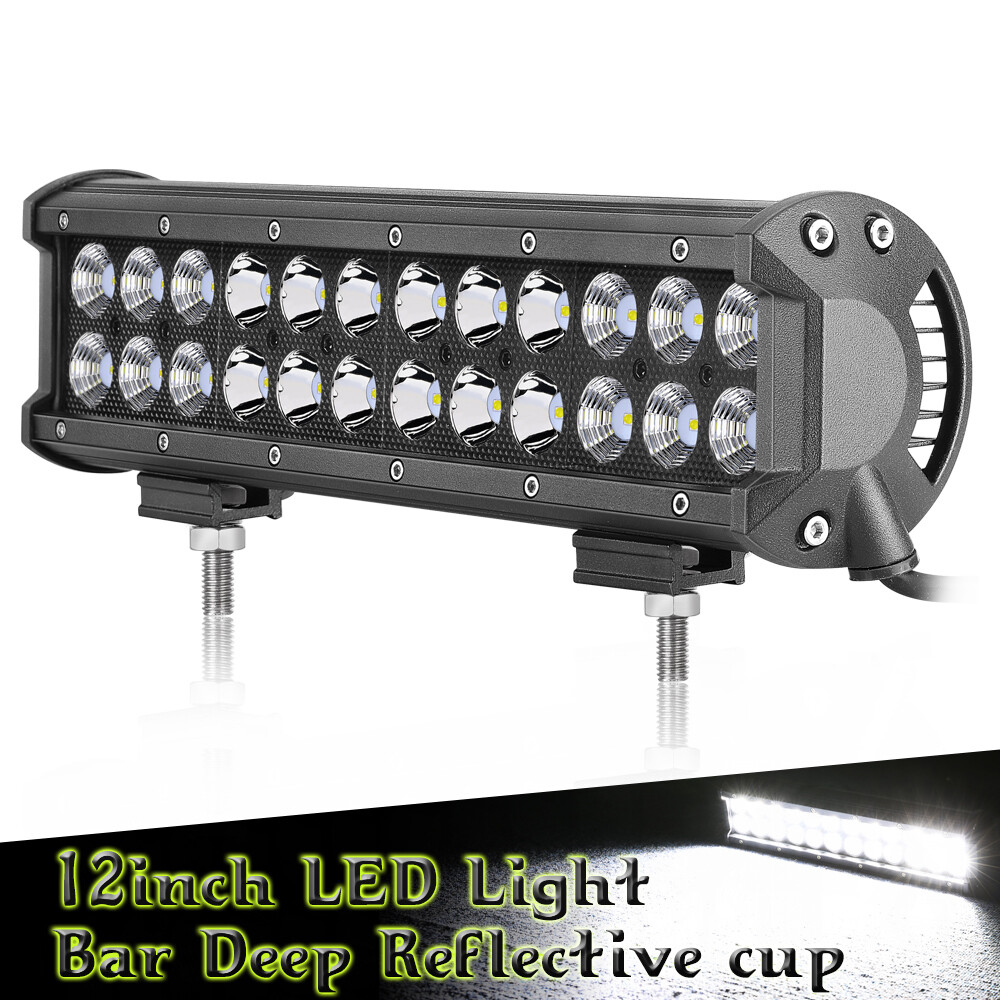 Dual Row LED Light Bar Pods 4″/7″/12″/20″/28″ Spot Flood Offroad Truck Driving