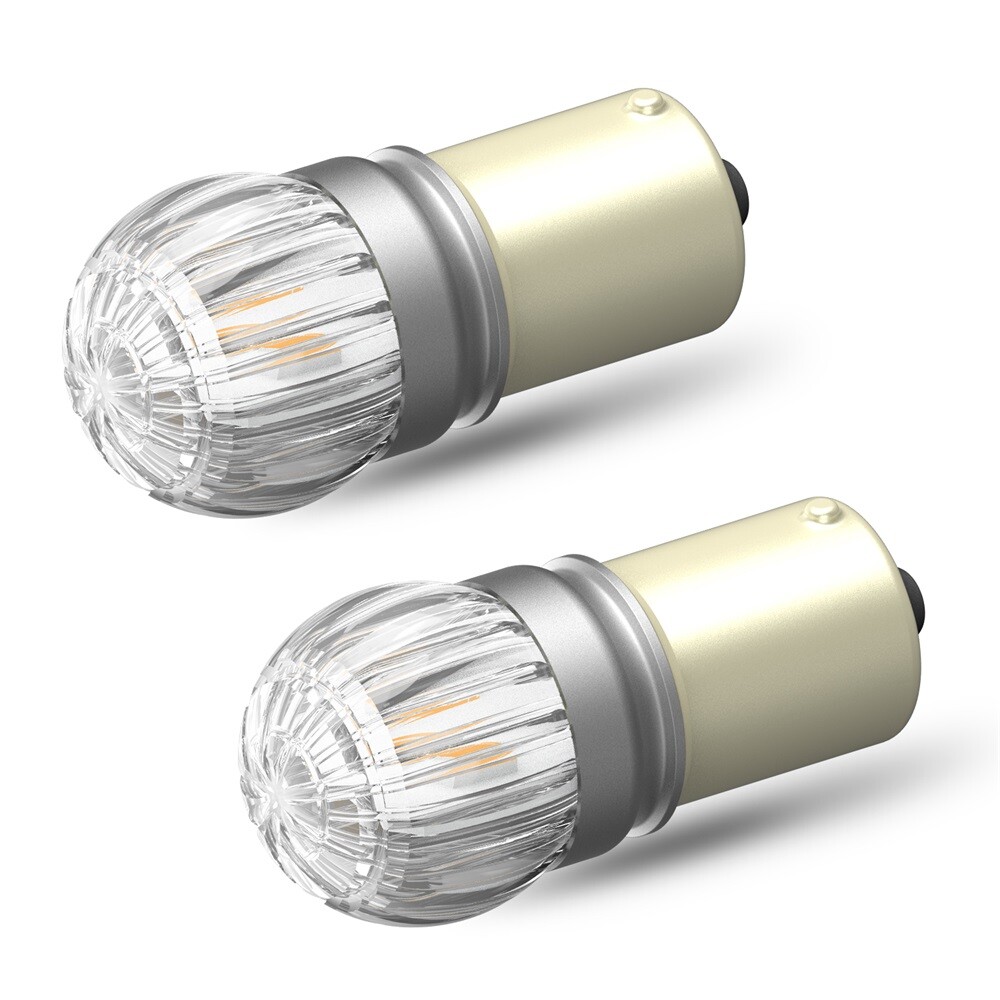 2x 1156 7506 LED Turn Signal Parking Light Bulbs Yellow Error Free Canbus AUXITO