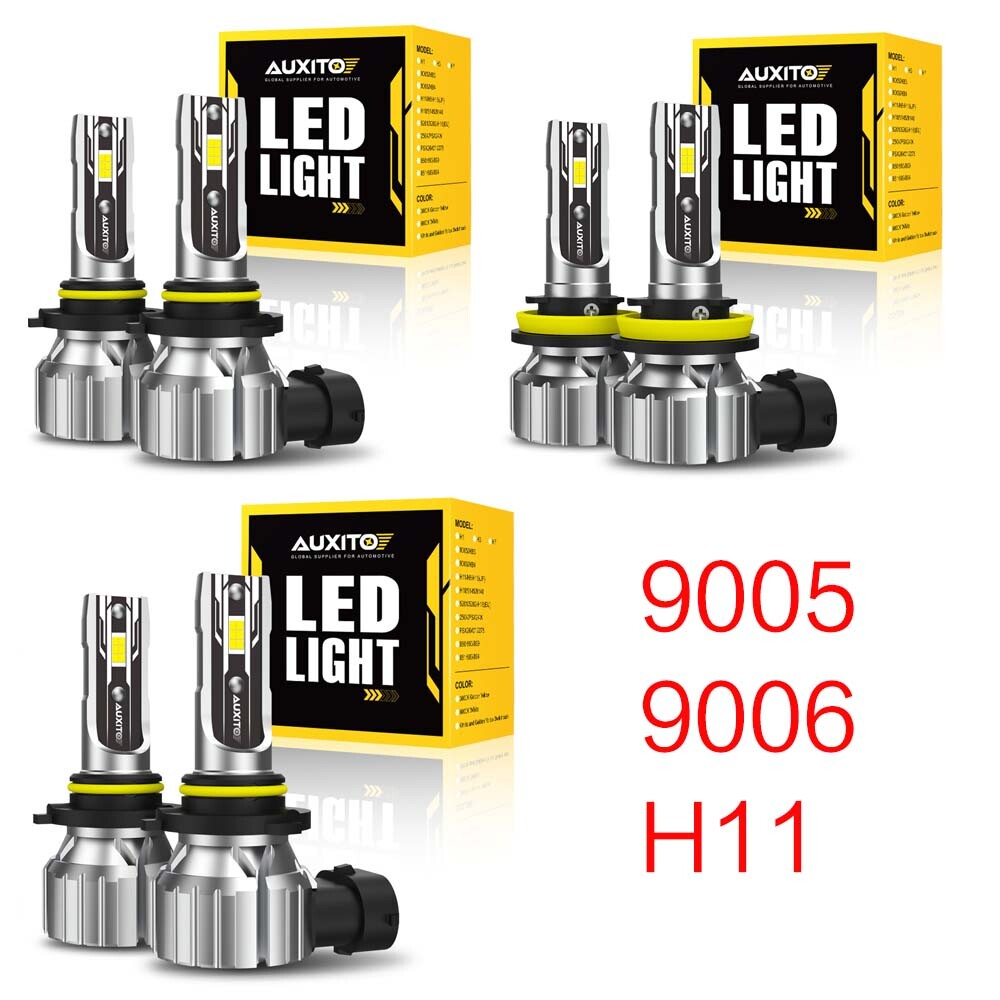 AUXITO E2 LED Kit H4 H7 H11 H13 9003 9005 9006 9007 880 6500K High Low Beam