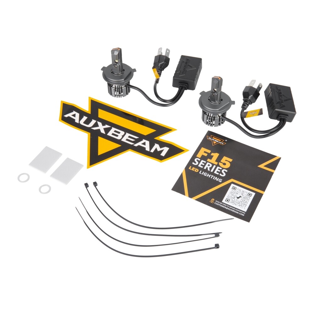 AUXBEAM Super White H4 9003 LED Headlight Kit Bulbs High Low Dual Beam 20000LM