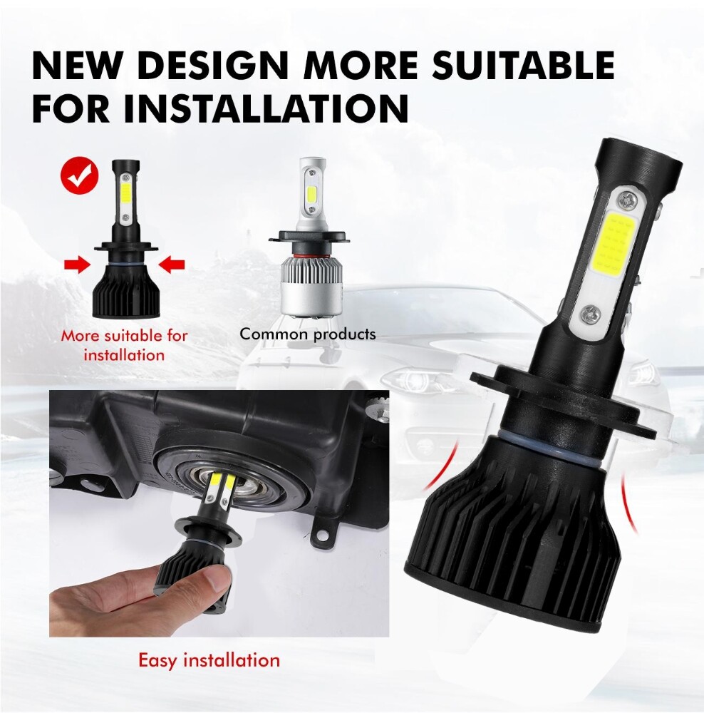 4-sides H7 LED Headlight Bulbs Conversion Kit High/Low Beam For BMW X3 2004-2017