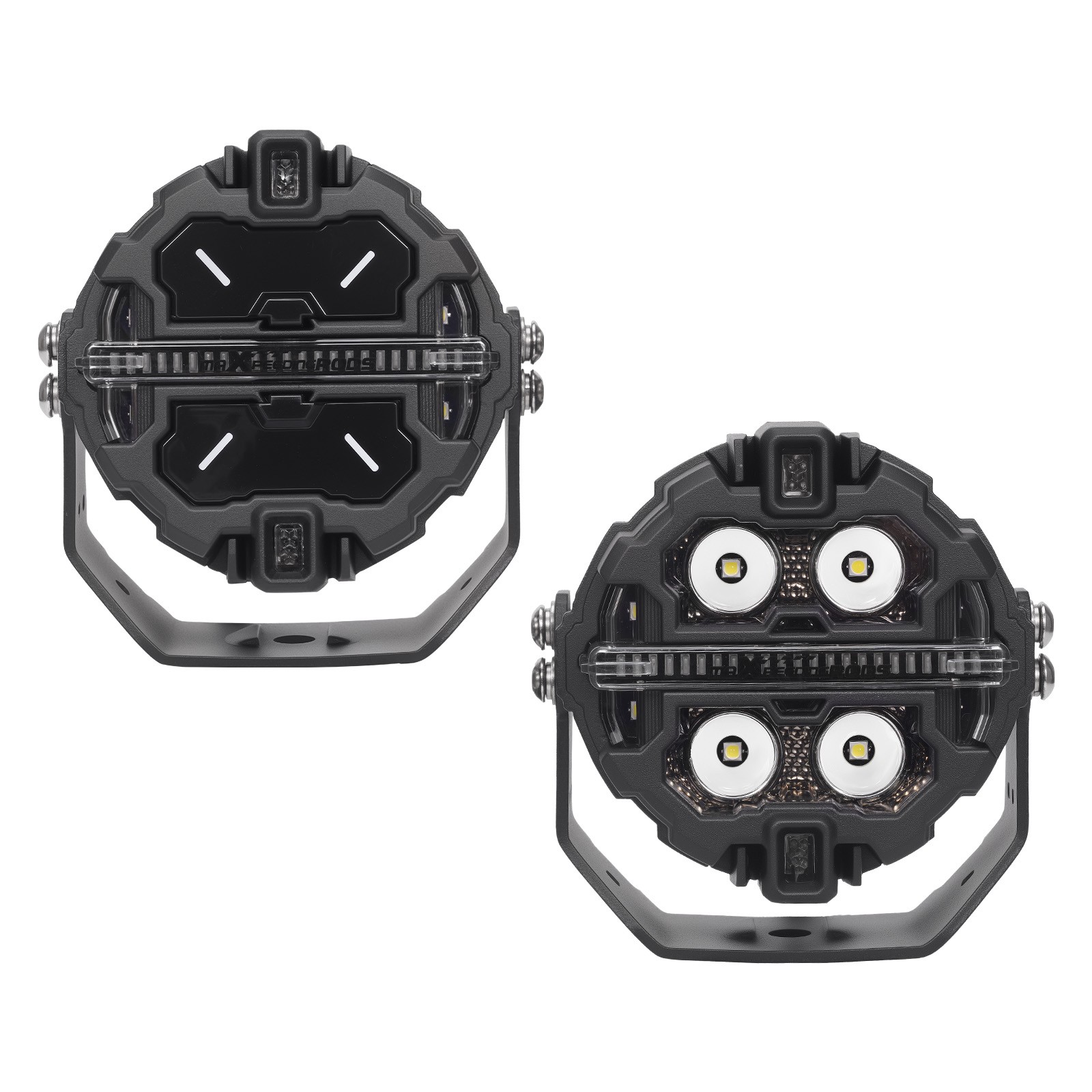 RGB 3.5″ 160W LED Work Driving Pods Lights Bar Spot Beam & Side Shooter Offroad