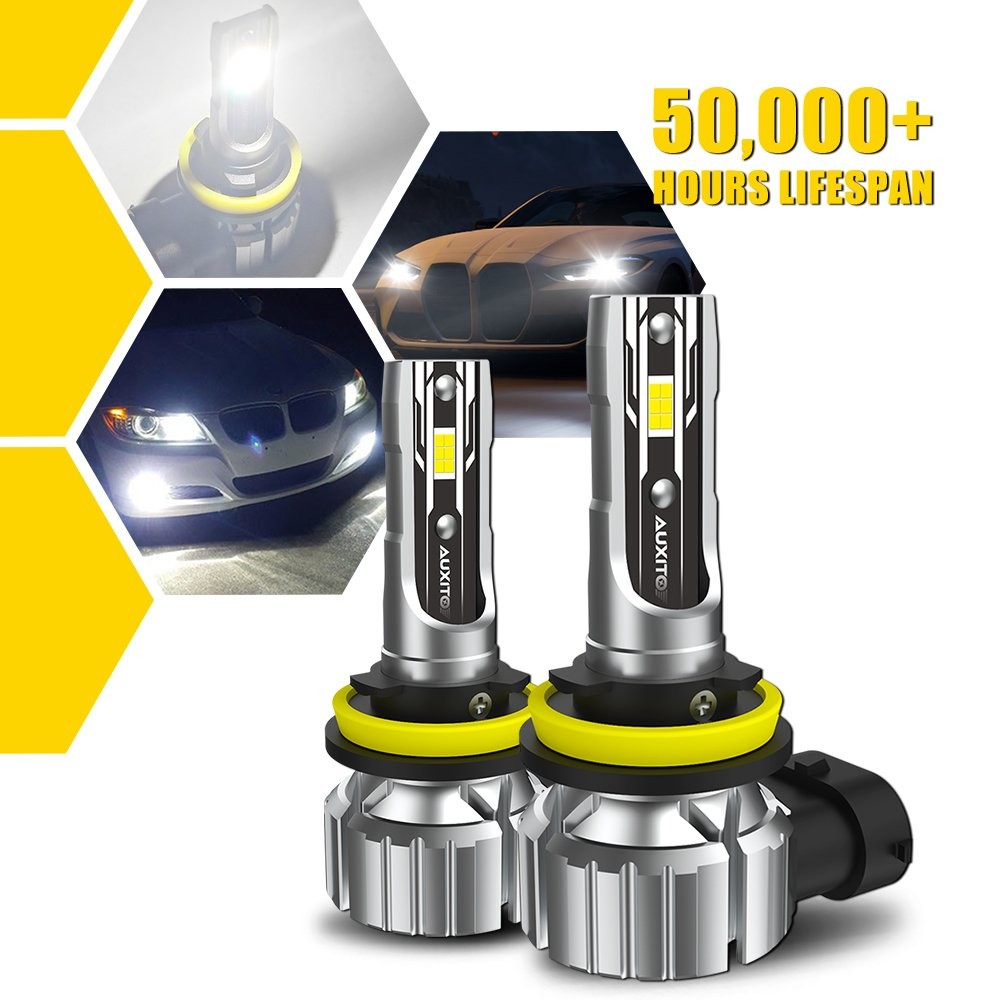H11 Fog Light DRL LED Headlight Bulbs Kit High Low Beam 6500K White 100W AUXITO