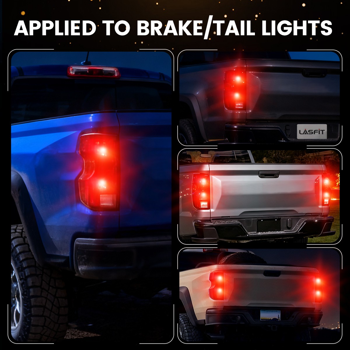 Error Free 7443 7444 7440 7440A LED Brake Tail Bulbs Bright Red 4800LM Pair 48W