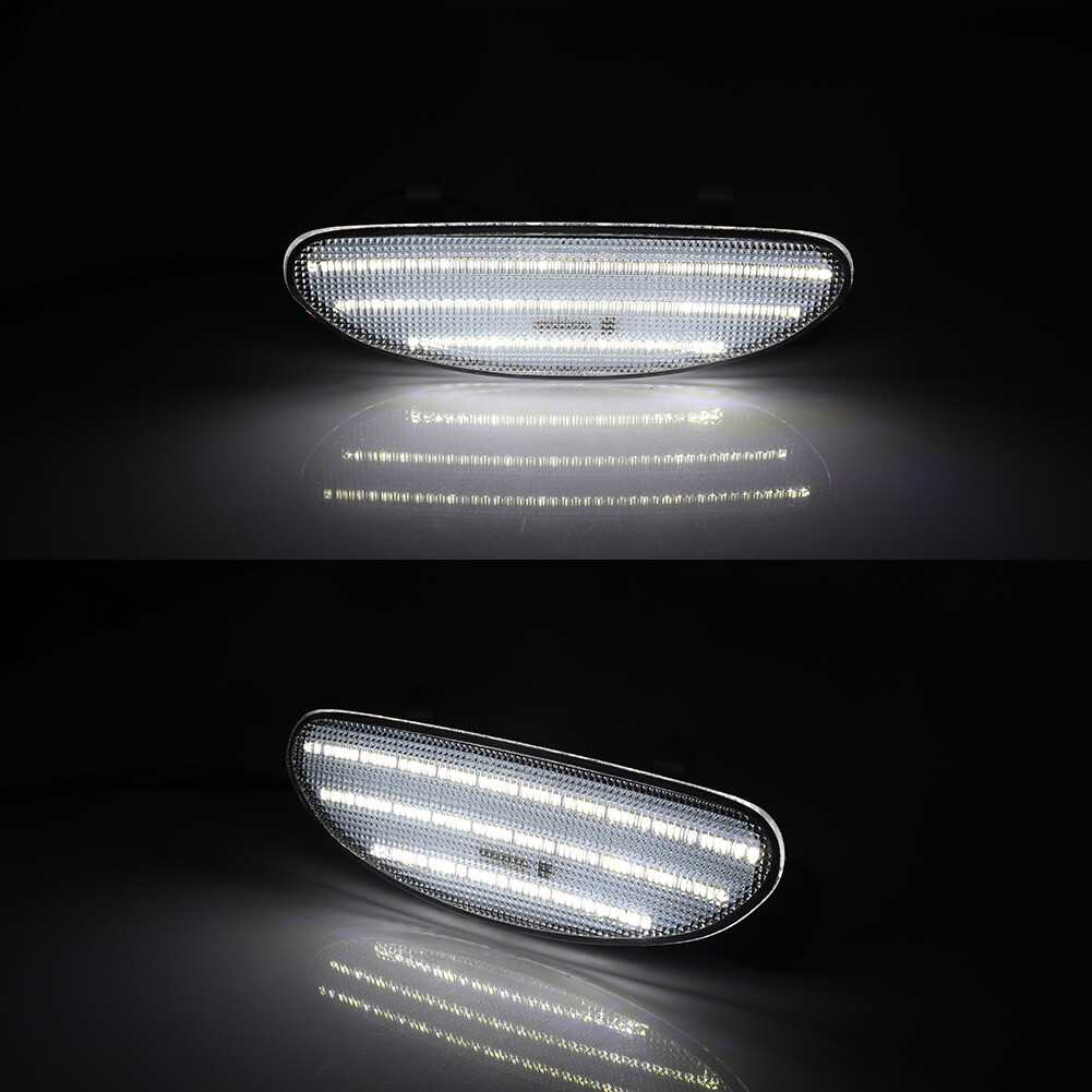Clear White LED Inner Door Panel Reflector Plate Light For Corvette 1997-2004 C5