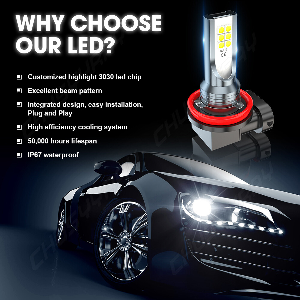 Fit Chevrolet Equinox 2010-2017 Combo LED Headlight Hi/Low Beam +Fog Light Bulbs