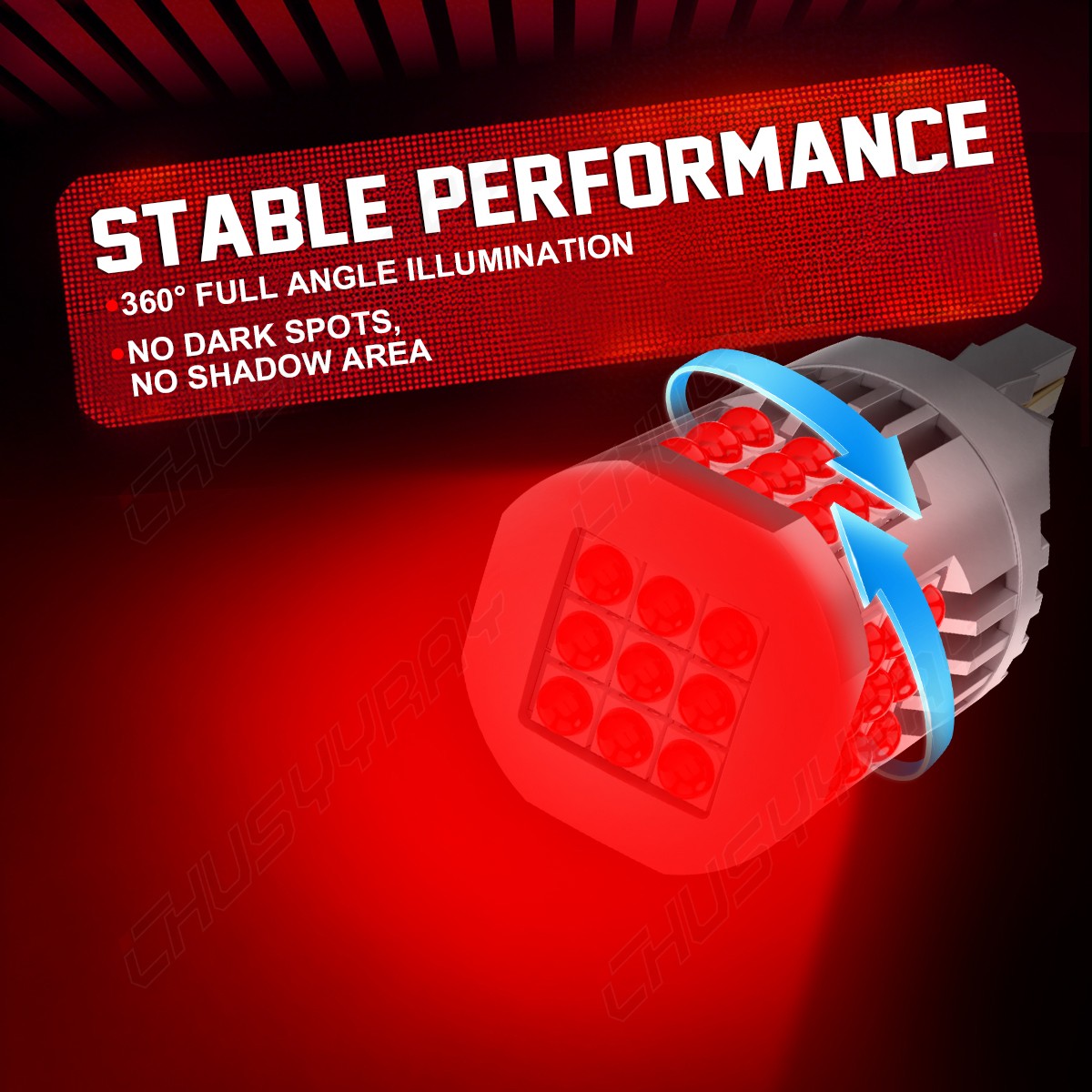 fit Chevrolet Colorado 2015-2022 7443 LED Red Tail Brake Stop Parking Light Bulb