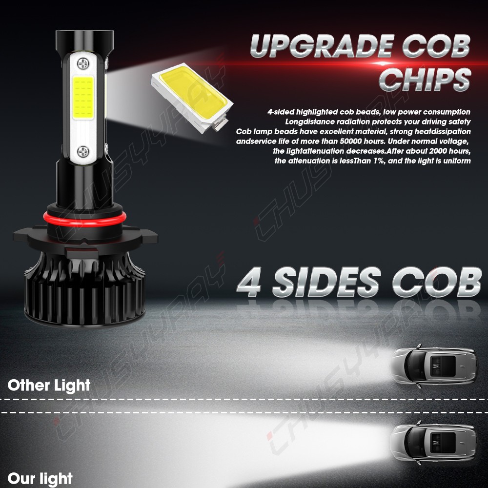 For GMC Canyon 2015-2022 6x 8000K LED Headlight Hi/Lo Beam + Fog Light Bulbs Kit