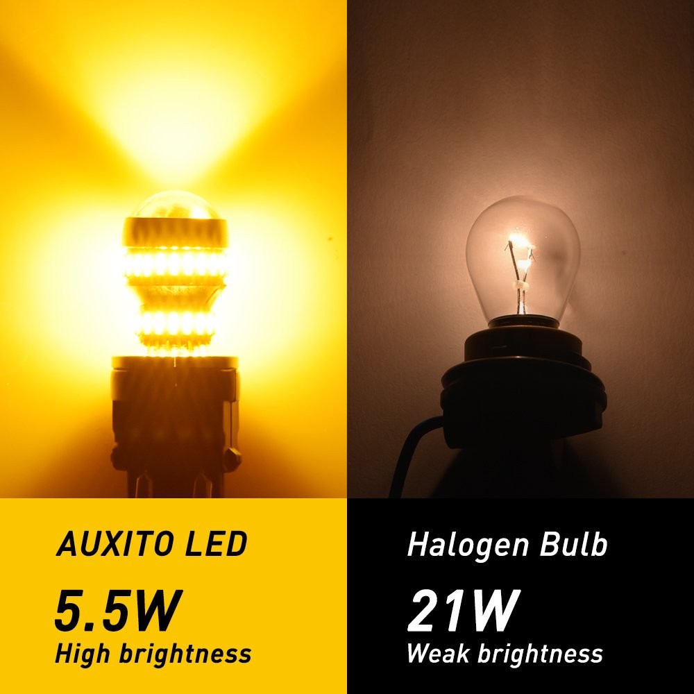 3157 54LED Turn Signal Light Blinker Bulbs Anti Hyper Flash w/CANBUS 3000K Amber