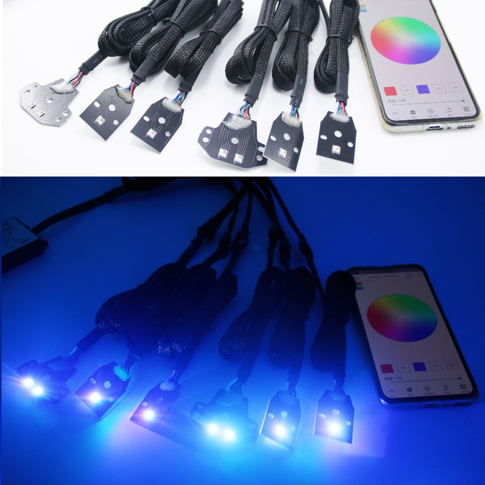 RGBW LED DRL Circuit Board Kit for 2015‑Up Dodge Charger C‑Ring Headlights App