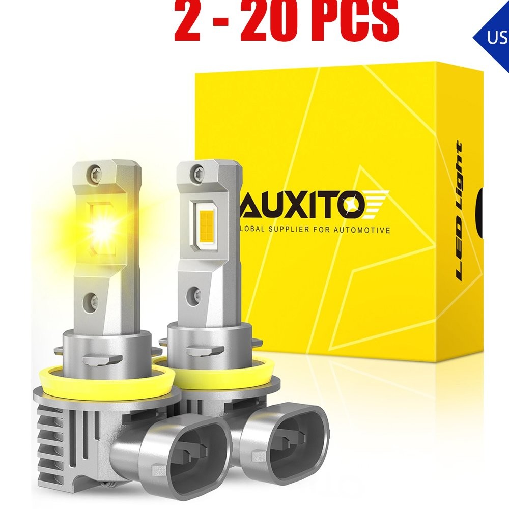 H8/9 H11 LED Headlight DRL Bulbs 3000K High/Low Beam Golden Yellow Lamp M6 2-20X