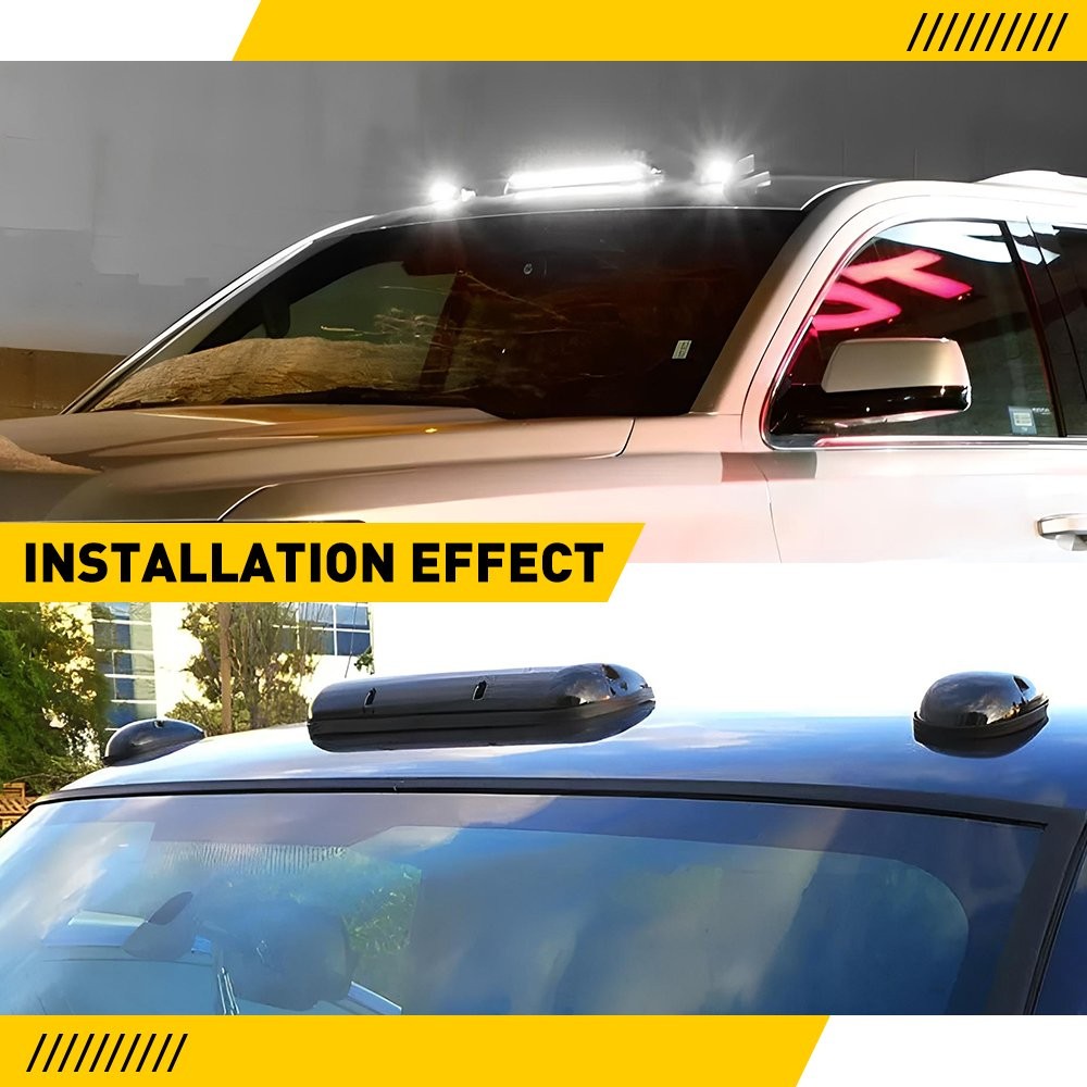 White LED Cab Roof Marker Top lights For Chevrolet Silverado 1500 2500 3500 GMC